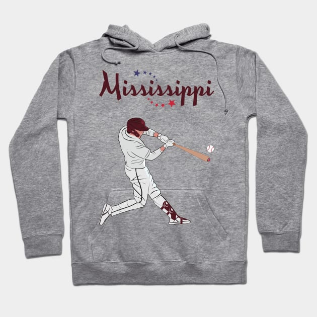 Mississippi USA Baseball Hoodie by VISUALUV